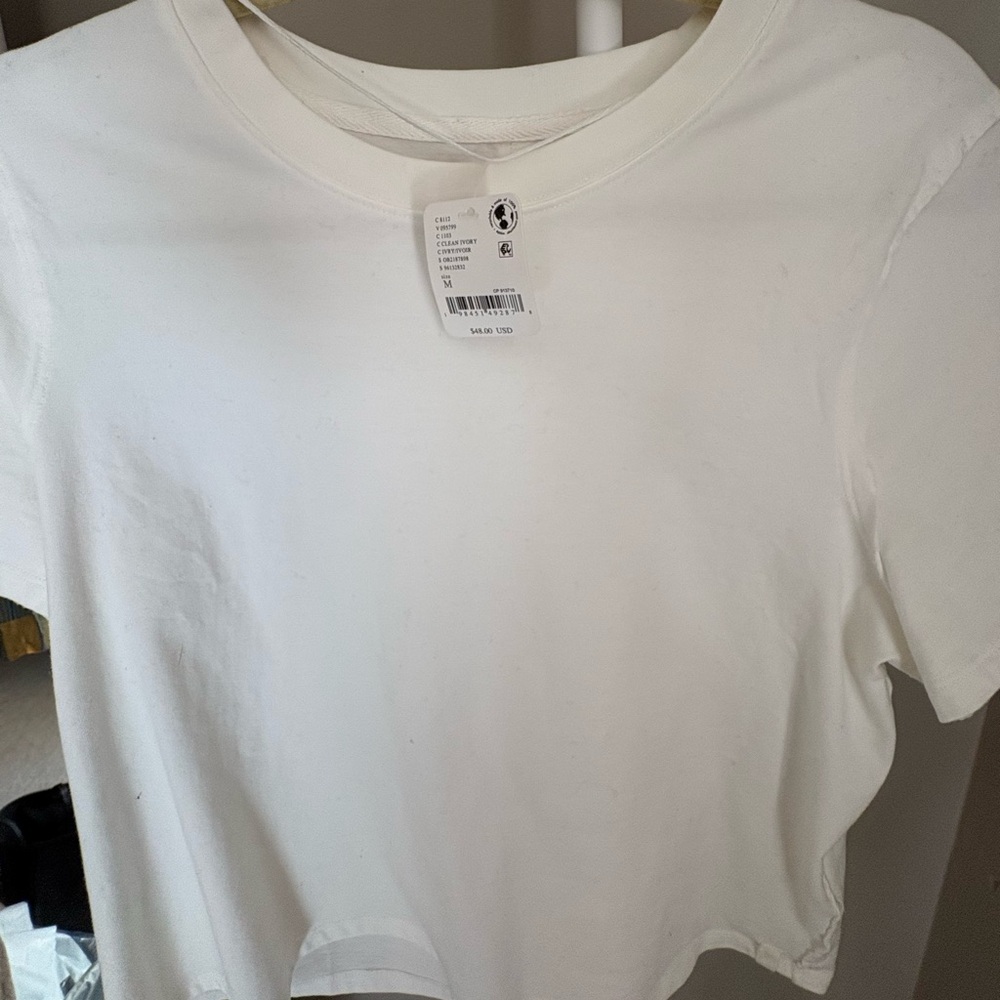 We The Free White Crewneck Short Sleeve Tee